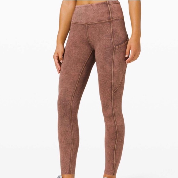 Lululemon Set Fast and Free Leggings & Bra Dye 4 6